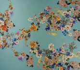 Estampado flor 584 turquesa claro