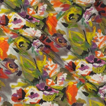 Georgette estampado flor multicolor
