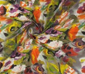 Georgette estampado flor multicolor