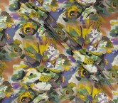 Georgette estampado flor azul violeta