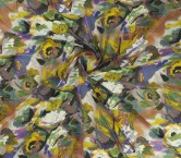 Georgette estampado flor azul violeta