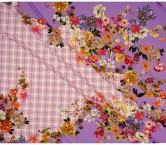 Lilac flower print ale panot 140cm