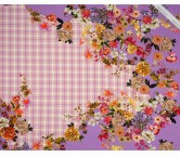 Lilac flower print ale panot 140cm