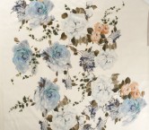 Blue white flower print e0170 170cm