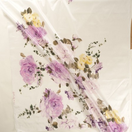 Lilac white flower print e0170 170cm