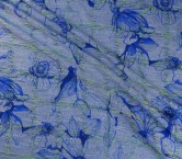 Blue duojeans flower print