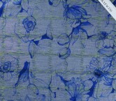 Blue duojeans flower print