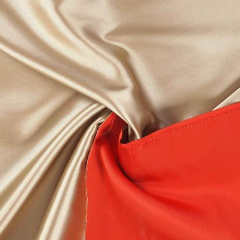 Red mir? double face twill mikado
