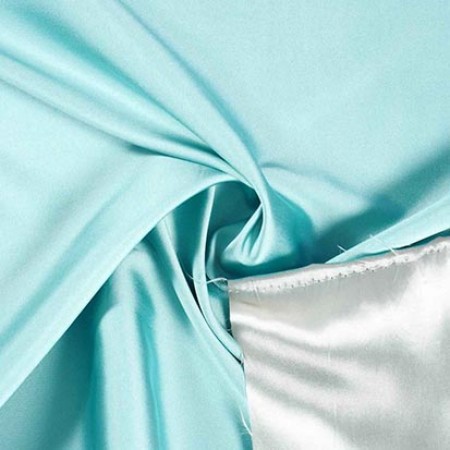 Light turquoise mir? double face twill mikado