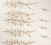 Pink embroidered tulle & lace trimmings