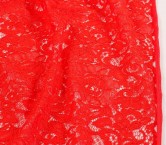 Guipur floral de algodÓn rojo