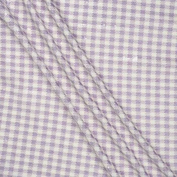 Lilac micro vichy sequins stretch
