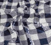 Lentejuelas macro vichy stretch navy