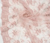 Pink embroidered dots tulle