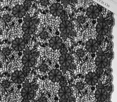 Guipur floral textura negro