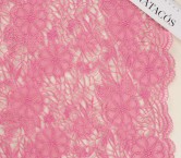 Guipur floral textura rosa