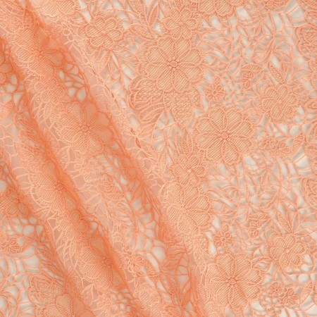 Guipur floral textura naranja