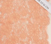 Guipur floral textura naranja