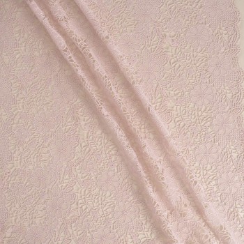 Guipur floral textura rosa