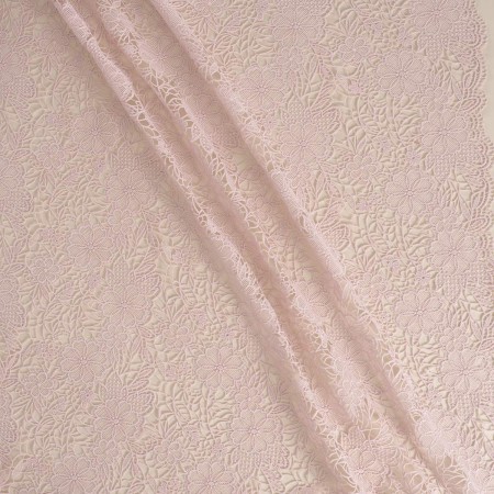 Guipur floral textura rosa