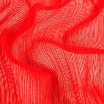 Pleated tulle red