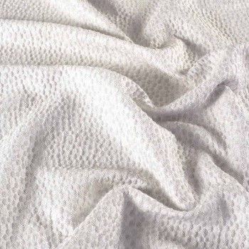Jacquard relieve elástico gris perla