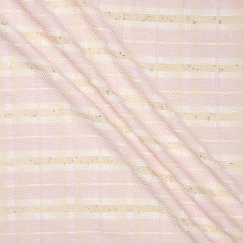 Tweed con lentejuelas rosa