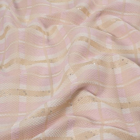 Tweed con lentejuelas rosa