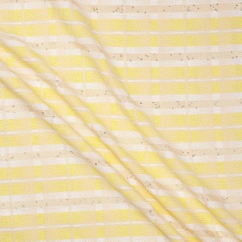 Tweed con lentejuelas amarillo