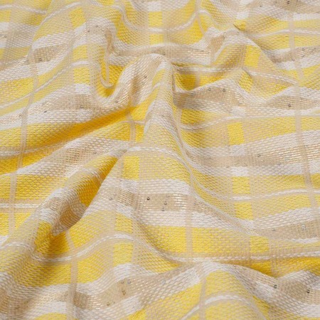 Tweed con lentejuelas amarillo