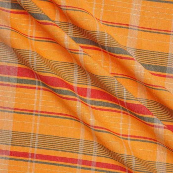 Orange rustic stripes lamÉ edges
