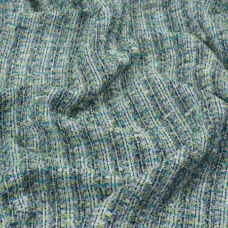 Turquoise green tweed con lamÉ