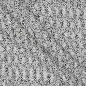 Tweed con lamé blanco negro