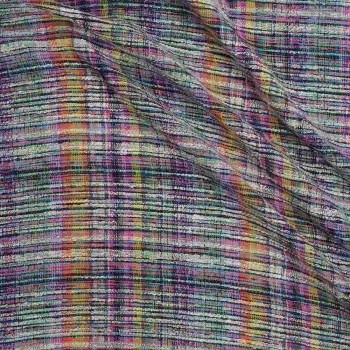 Tweed multicolor verde azul