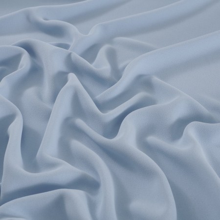 Sky blue frida polyester crêpe