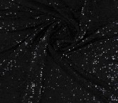 Black micro sequins stretch