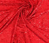 Red micro sequins stretch