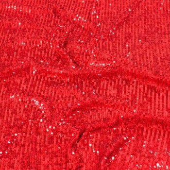 Red micro sequins stretch