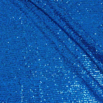 Blue water micro sequins stretch