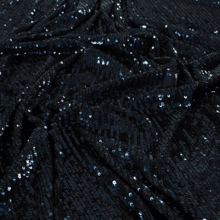 Dark navy micro sequins stretc