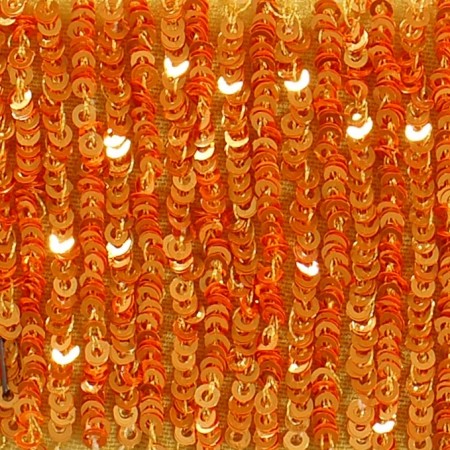 Orange micro sequins stretch