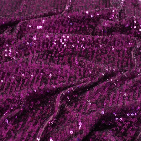 Plum micro sequins stretch