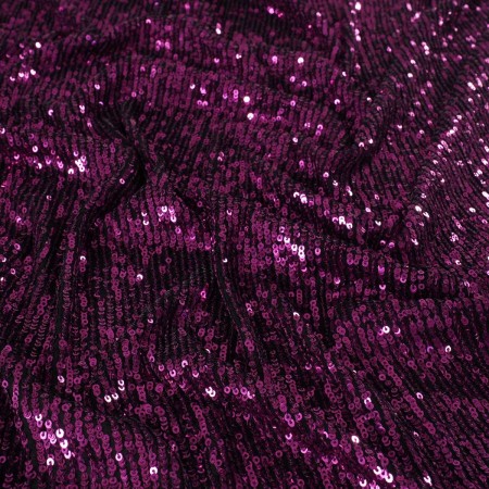 Plum micro sequins stretch