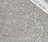 Silver micro sequins stretch