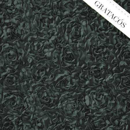 Petalos bordados 3d verde bosque