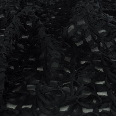Cintas dobles de chiffon negro