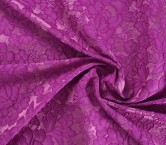 Violet jacquard cloqu? flower