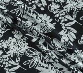 White black jacquard flower mi