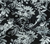 Jacquard mikado flor blanco negro