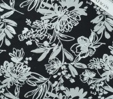 White black jacquard flower mi